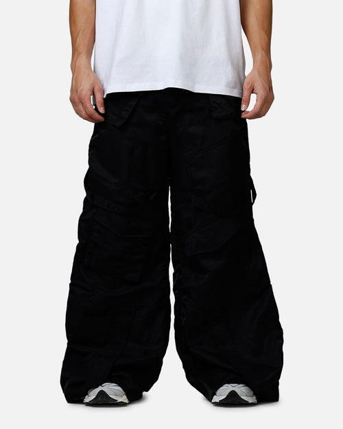 MNML Strap Up Raver Double Cargo Pants Black