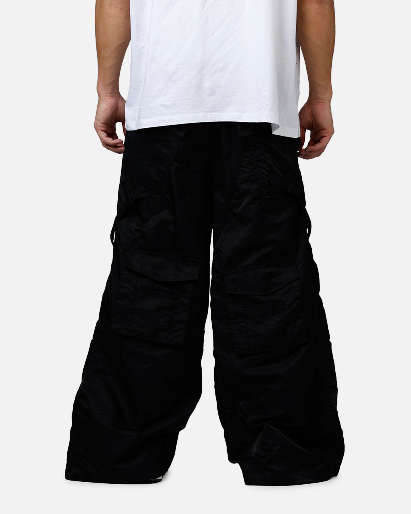 MNML Strap Up Raver Double Cargo Pants Black | Culture Kings US