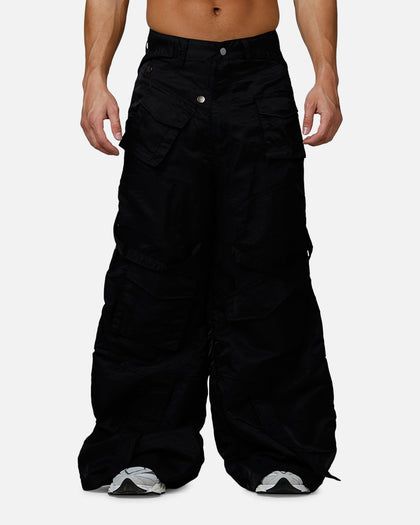 MNML Strap Up Raver Double Cargo Pants Black