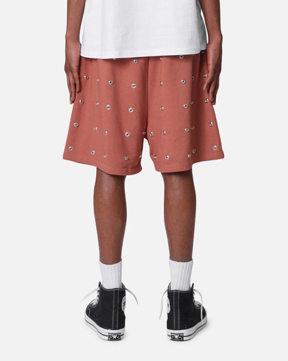 MNML All Over Button Shorts Rust