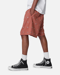 MNML All Over Button Shorts Rust