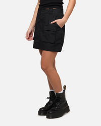 X-Girl Women's Easy Patch Pocket Mini Skirt Black