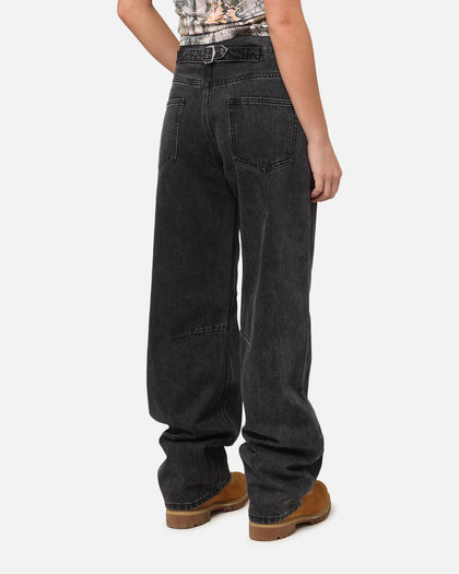 XXIII Women's Buckle Baggy Jeans Vintage Black