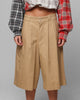 Loiter Wide Leg Chino Shorts Tan