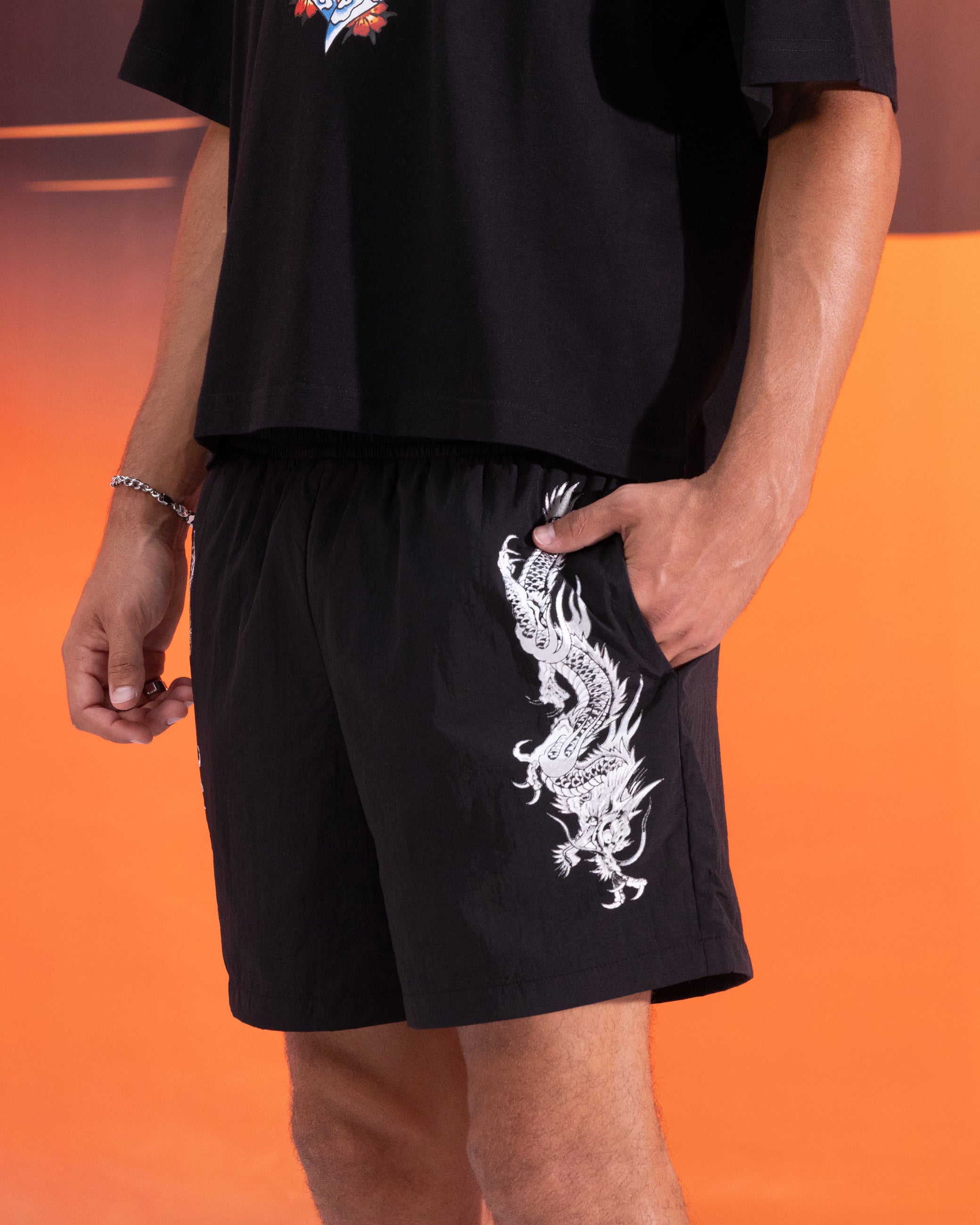 Ed Hardy Tribal Dragon Shorts Black | Culture Kings US