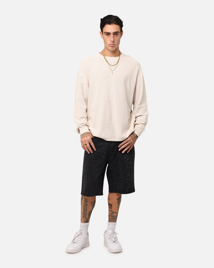 XXIII Diamond Buckle Back Jorts Black