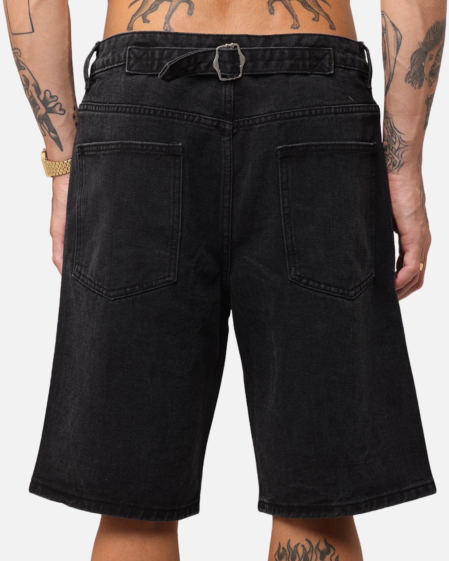XXIII Diamond Buckle Back Jorts Black | Culture Kings US