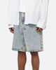 XXIII Diamond Buckle Back Jorts Blue Stonewash