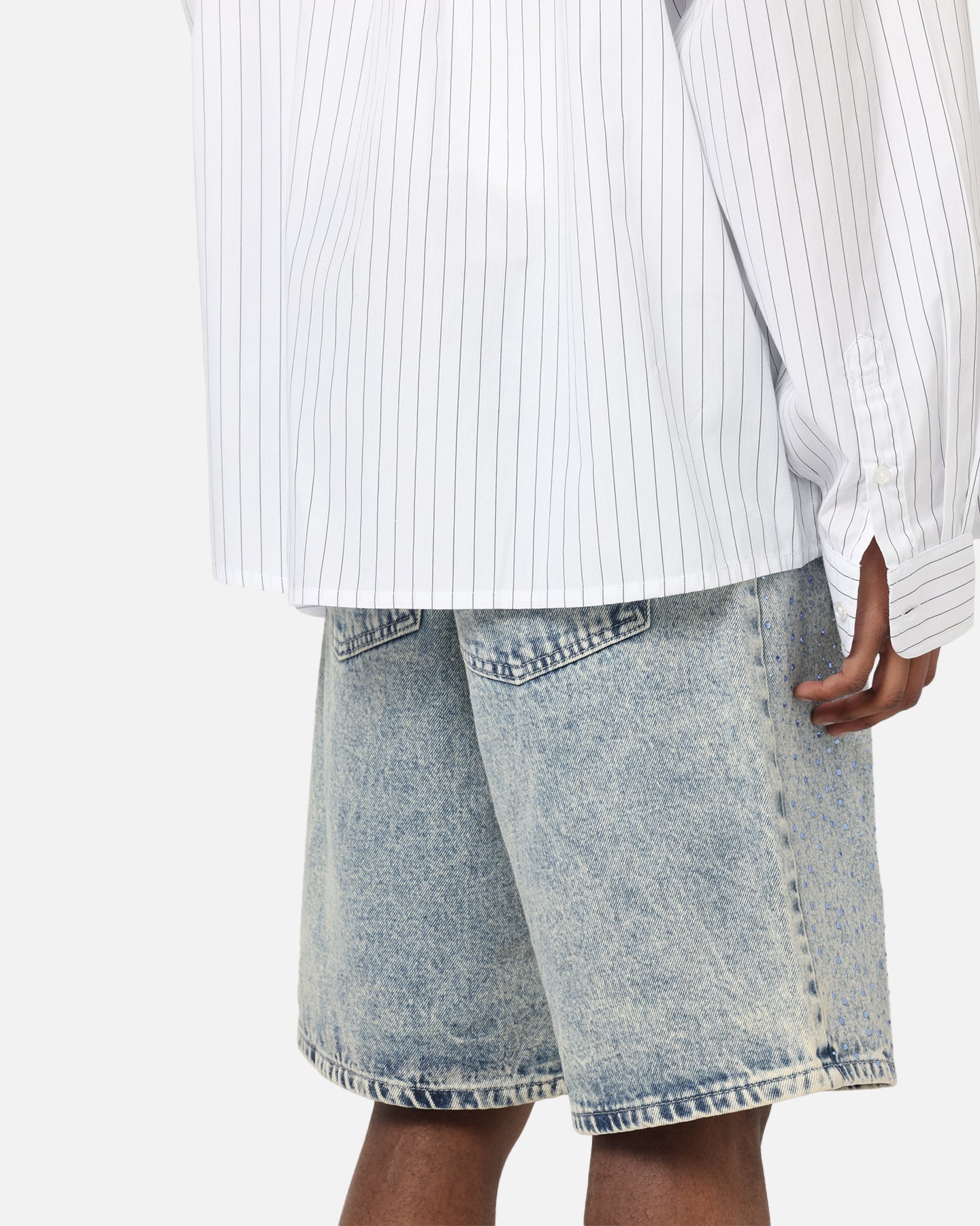 XXIII Diamond Buckle Back Jorts Blue Stonewash | Culture Kings US