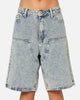 XXIII Diamond Buckle Back Jorts Blue Stonewash