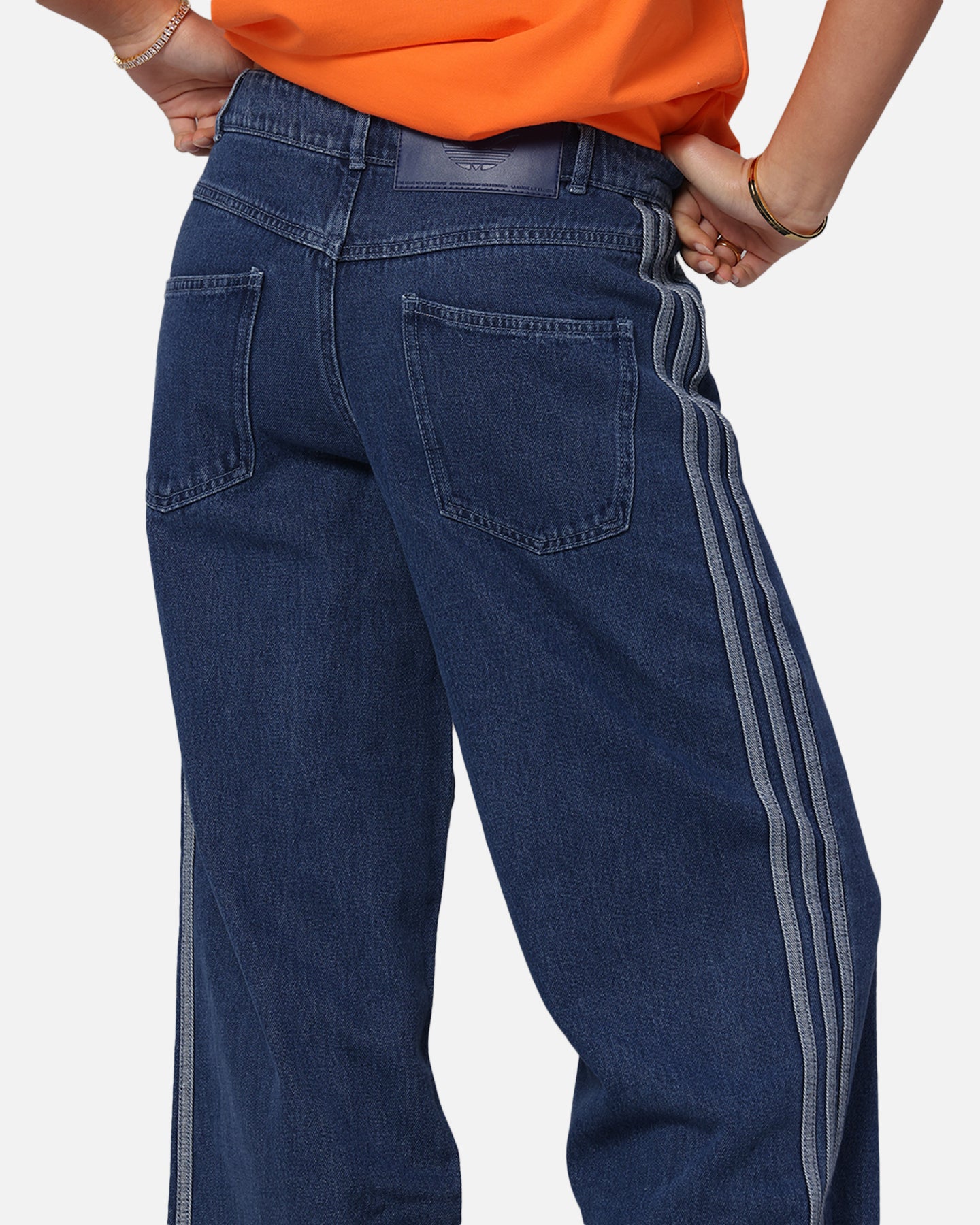 Adidas Women's Denim 3-Stripes Track Pants Indigo Denim | Culture
