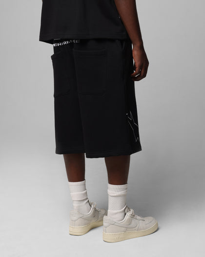 Loiter Dark Performance Fleece Shorts Black