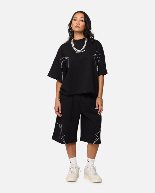 Loiter Dark Performance Fleece Shorts Black