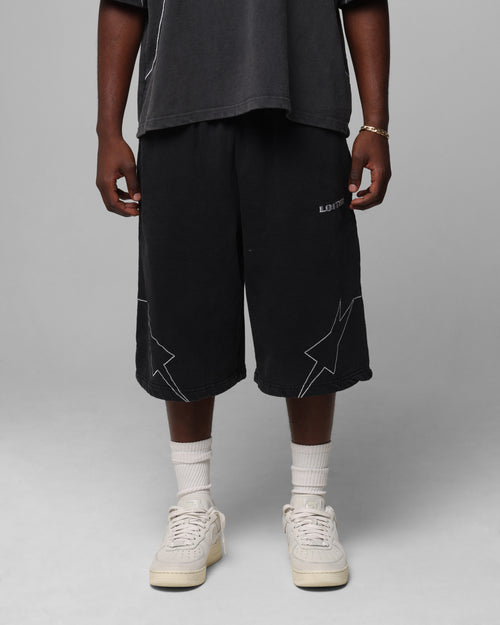 Loiter Dark Performance Fleece Shorts Washed Charcoal