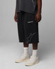 Loiter Dark Performance Fleece Shorts Washed Charcoal