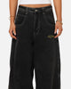 Ed Hardy Ultra Wide Leg Denim Jeans Black/Yellow