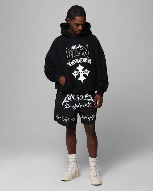 Loiter Stacked Metal Walk Shorts Black