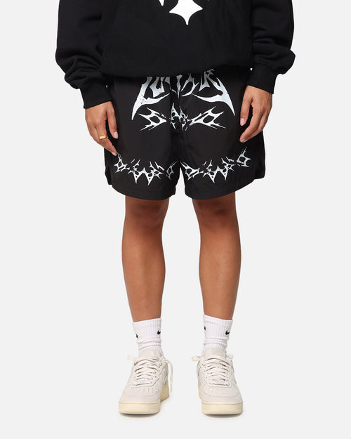 Loiter Stacked Metal Walk Shorts Black