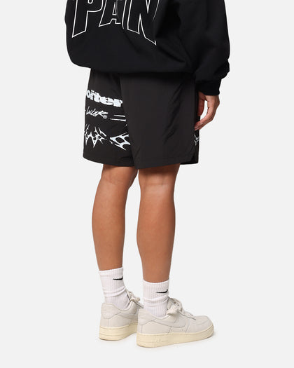 Loiter Stacked Metal Walk Shorts Black