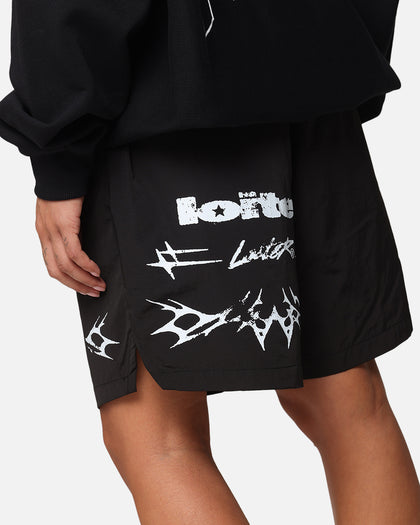 Loiter Stacked Metal Walk Shorts Black