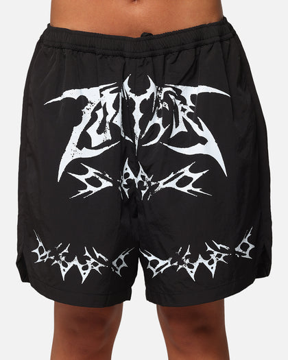 Loiter Stacked Metal Walk Shorts Black