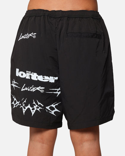 Loiter Stacked Metal Walk Shorts Black