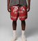 Loiter Stacked Metal Walk Shorts Burgandy