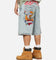 Ed Hardy Brave Hearts Jorts Light Wash Denim