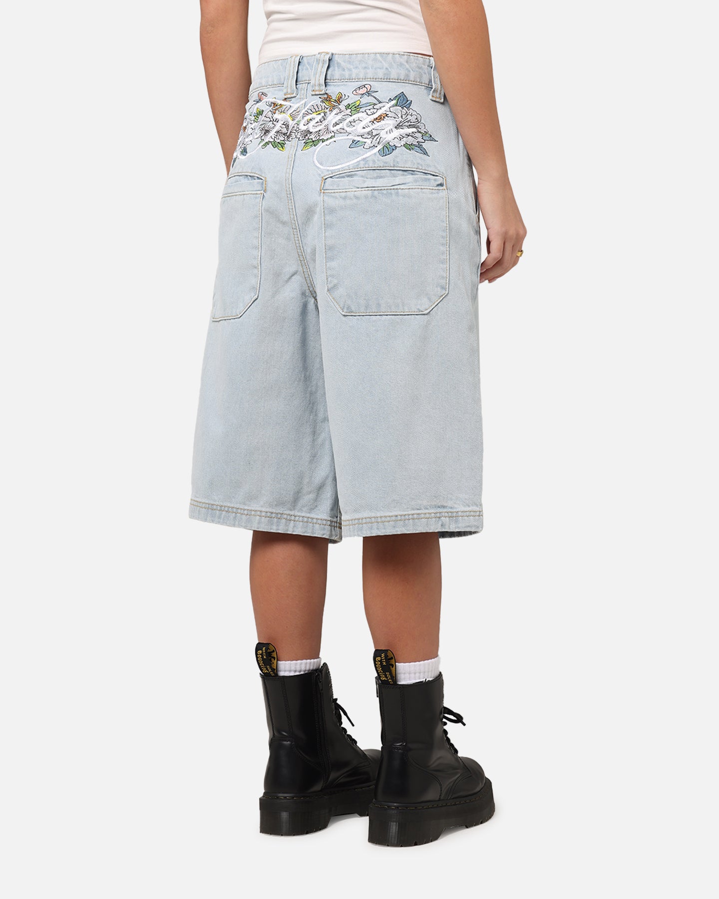 Ed Hardy Women's Flora Jorts Light Wash | Culture Kings US