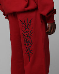 Loiter Blood Born Track Pants Burgandy