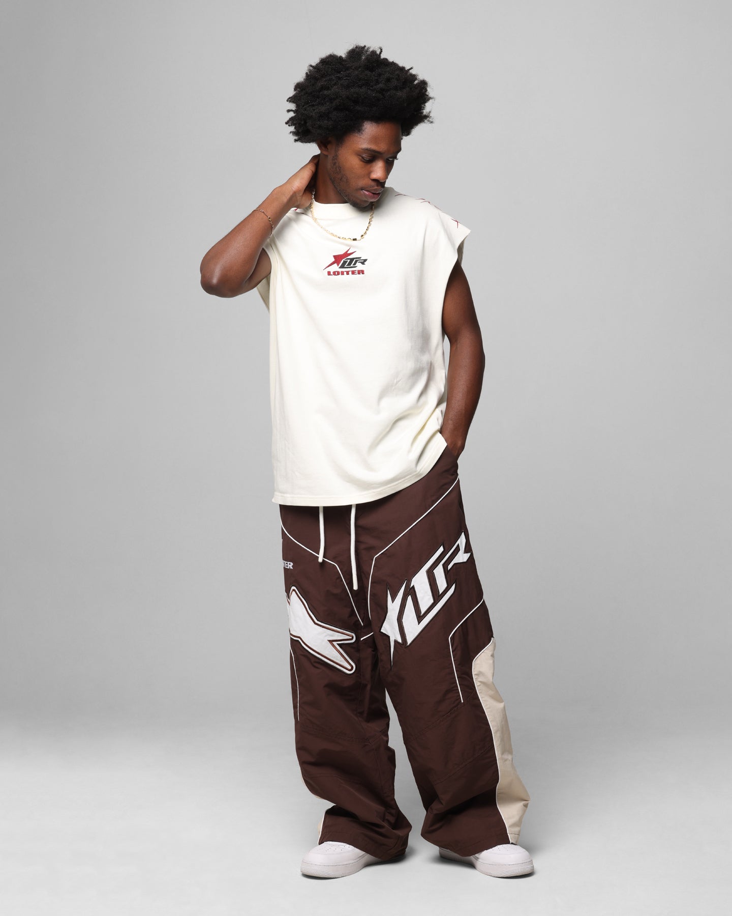 Loiter Motocross Parachute Pants Brown | Culture Kings US