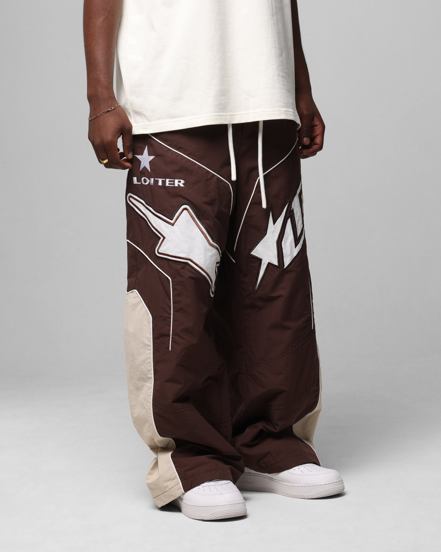 Loiter Motocross Parachute Pants Brown | Culture Kings US