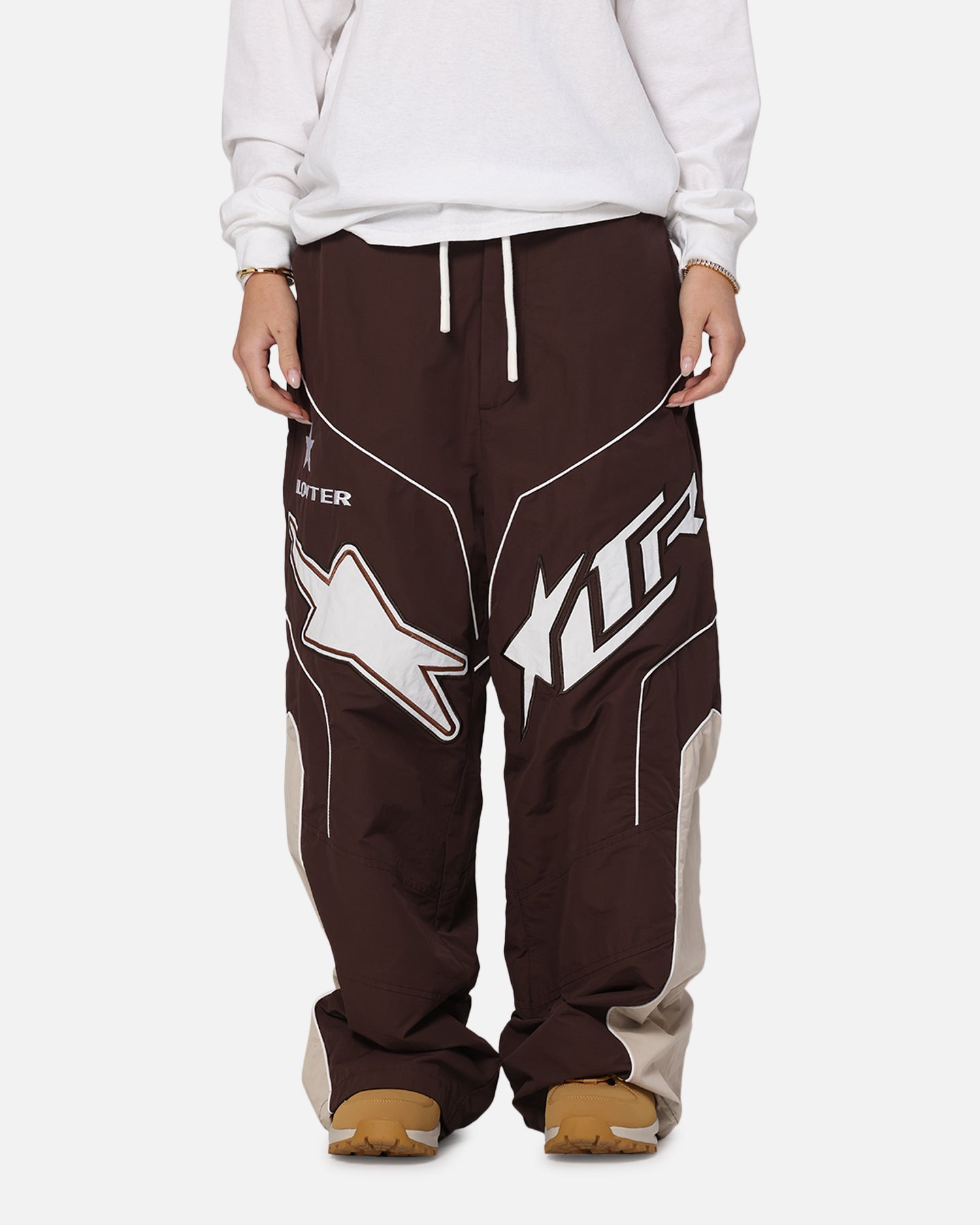 Loiter Motocross Parachute Pants Brown | Culture Kings US