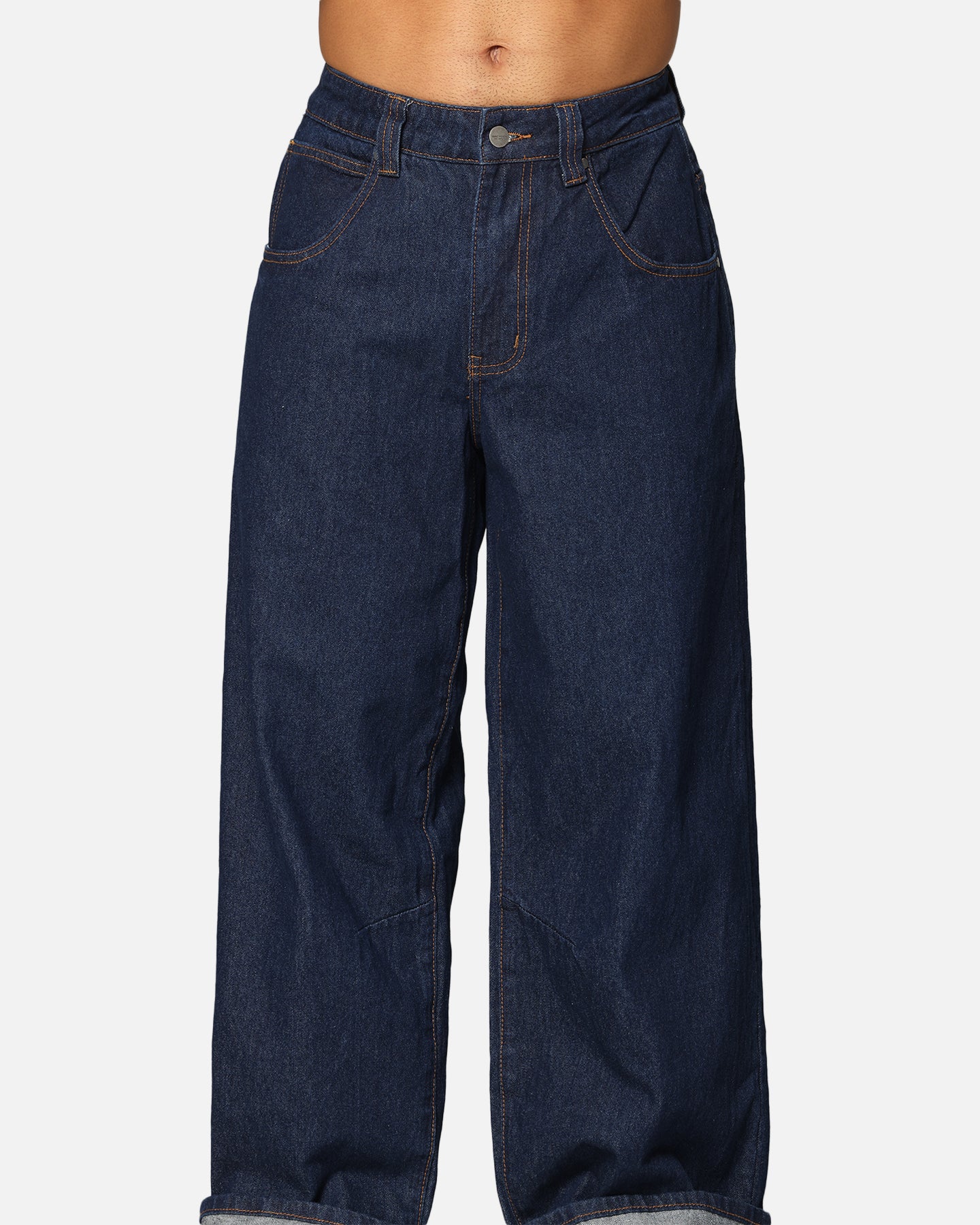 Saint Morta Amplus Selvedge Cuffed Jeans Indigo/Tan | Culture Kings US