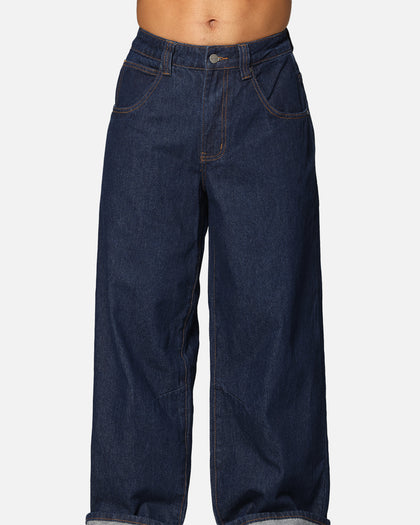 Saint Morta Amplus Selvedge Cuffed Jeans Indigo/Tan