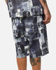 XXIII Printed Denim Patch Jorts Blue