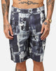 XXIII Printed Denim Patch Jorts Blue