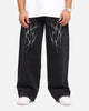 Saint Morta Amplus Tribal Rhinestone Jeans Black Shadow