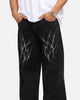 Saint Morta Amplus Tribal Rhinestone Jeans Black Shadow