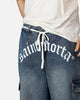 Saint Morta Gothic Denim Cargo Pants Dirty Denim