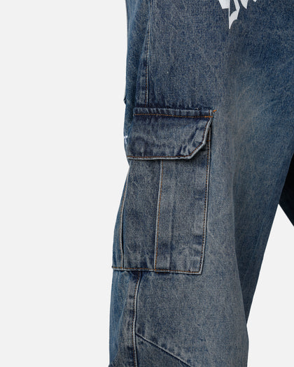 Saint Morta Gothic Denim Cargo Pants Dirty Denim