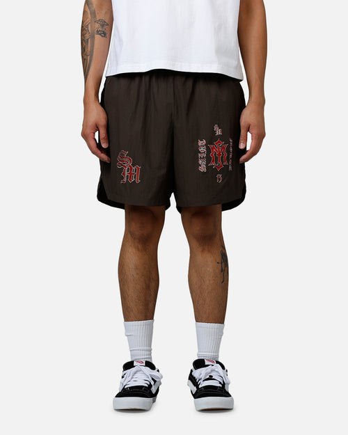 Saint Morta Hardcore Nylon Shorts Dark Brown