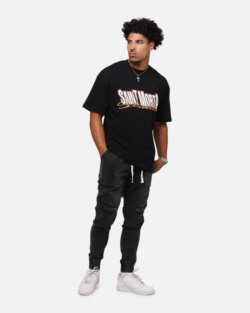 Saint Morta Aera Denim Joggers Black Shadow
