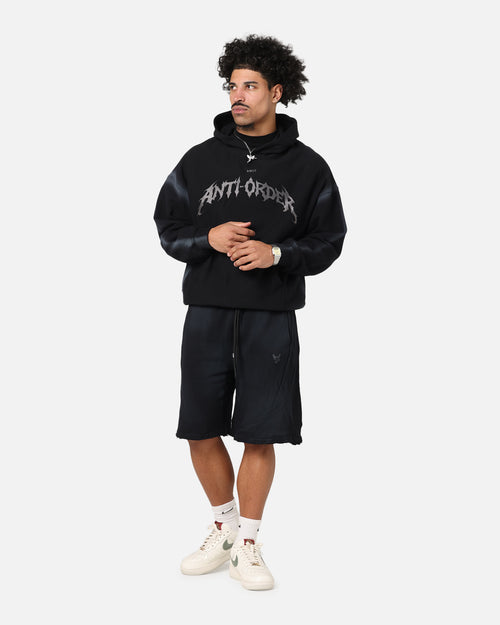 The Anti Order Apocalypse Sweat Shorts Sunfade Black