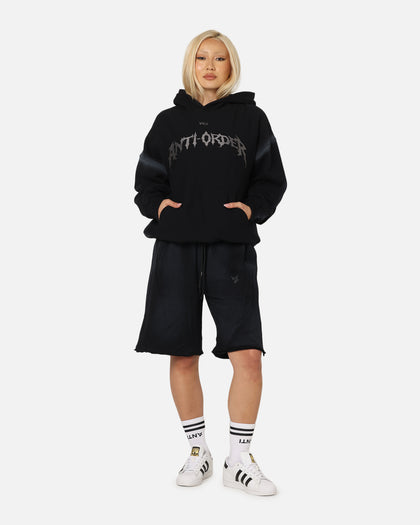 The Anti Order Apocalypse Sweat Shorts Sunfade Black