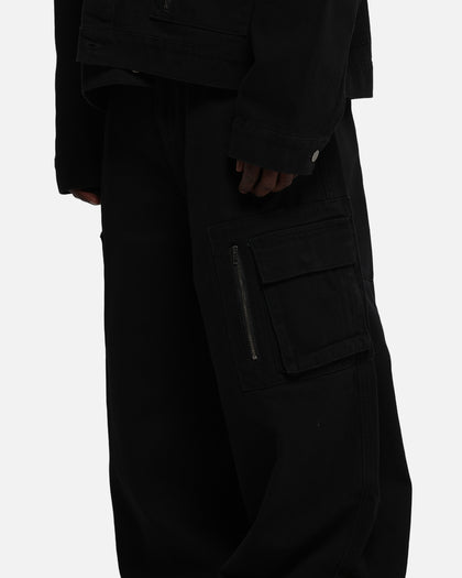 Loiter Combat Cargo Pants Washed Black
