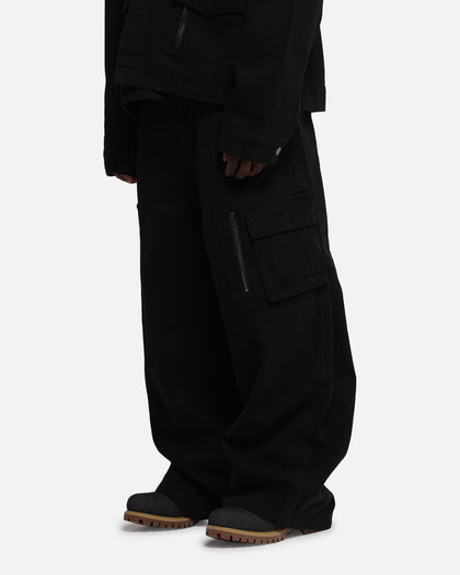 Loiter Combat Cargo Pants Washed Black