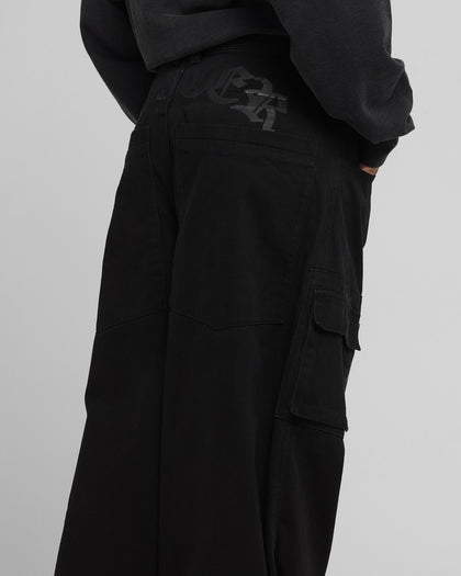 Loiter Combat Cargo Pants Washed Black