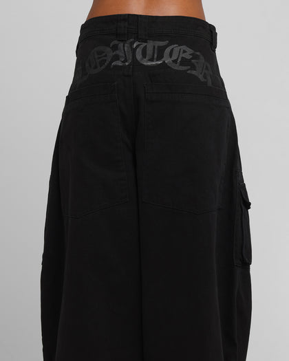 Loiter Combat Cargo Pants Washed Black