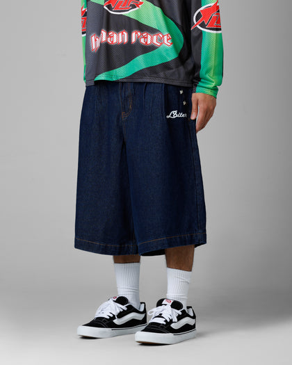 Loiter 3 Quarter Shorts Dark Indigo